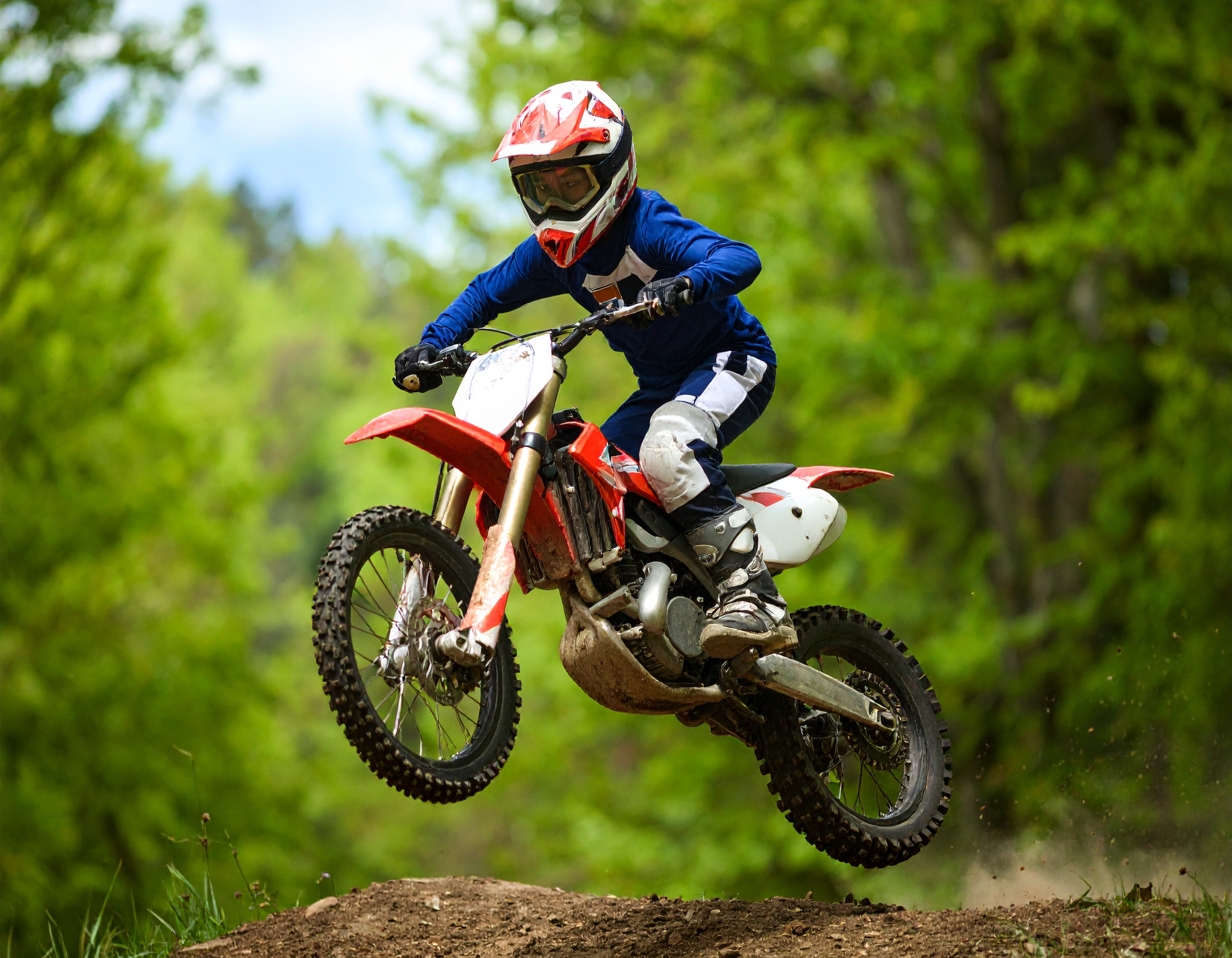 kid on a motocross bike